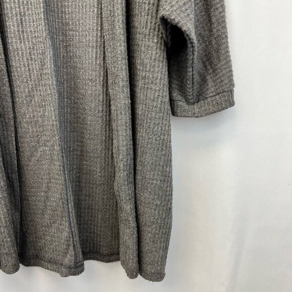 Sadie & Sage Womens Cardigan Sweater Gray 3/4 Sleeve Open Front Neckline Small - Picture 7 of 10
